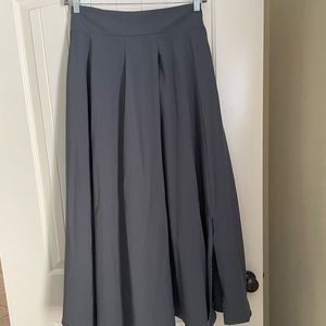 Charcoal long skirt with pockets